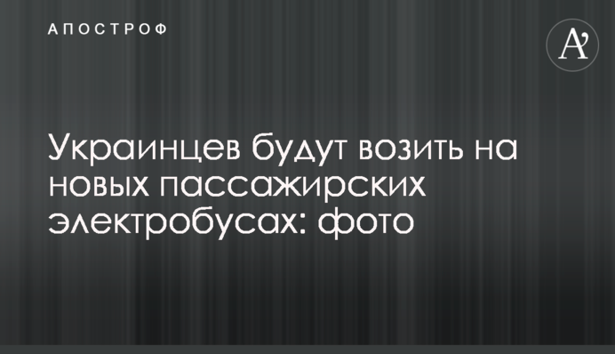 Украинцев будут возить на новых пассажирских электробусах: фото