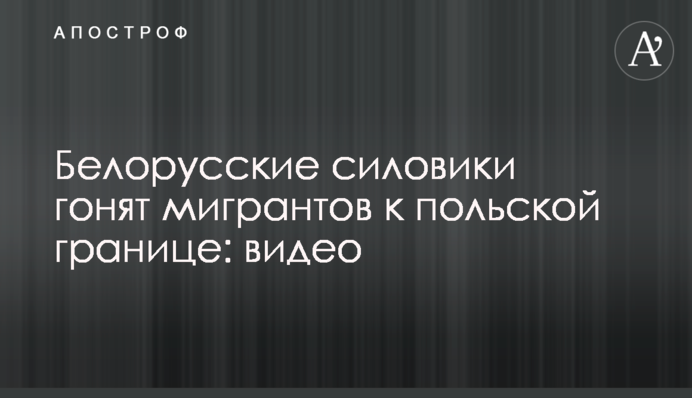 Білоруські силовики женуть мігрантів до польського кордону: відео