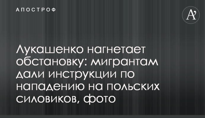 Лукашенко нагнітає обстановку: мігрантам дали інструкції щодо нападу на польських силовиків, фото