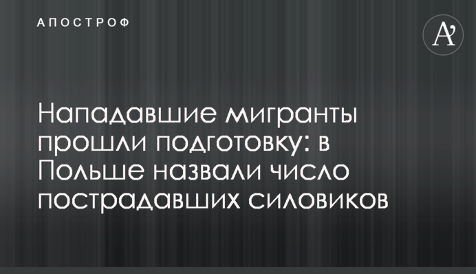Мігранти, що напали, пройшли підготовку: у Польщі назвали кількість постраждалих силовиків