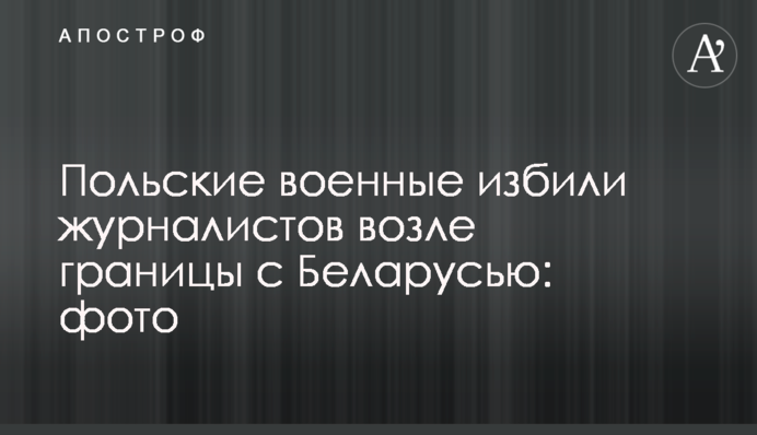Польські військові побили журналістів біля кордону з Білоруссю: фото