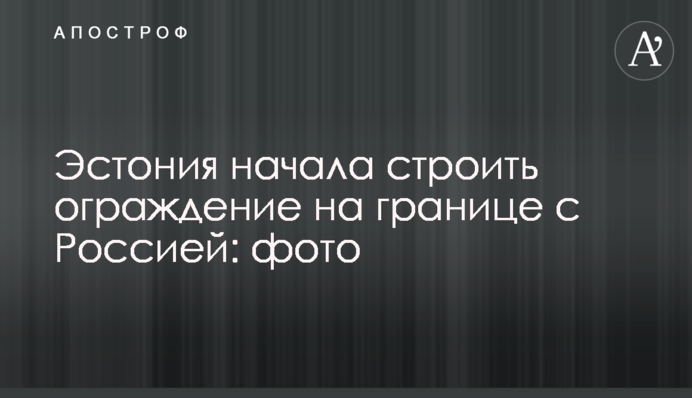 Эстония начала строить ограждение на границе с Россией: фото