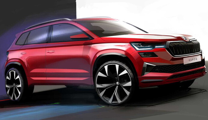 Skoda злила у мережу зображення оновленого паркетника Karoq: опубліковано яскраві фото