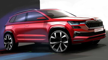 Skoda слила в сеть изображение обновленного паркетника Karoq: опубликованы яркие фото