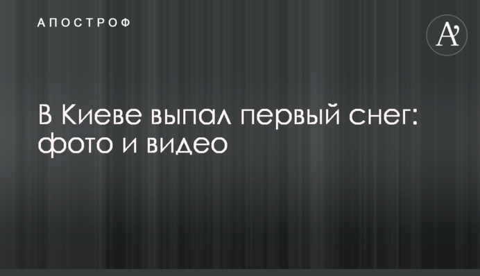 У Києві випав перший сніг: фото та відео