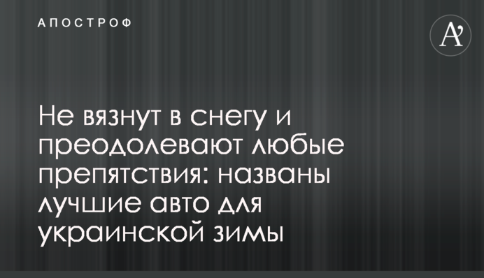 Не вязнут в снегу и преодолевают любые препятствия: названы лучшие авто для украинской зимы