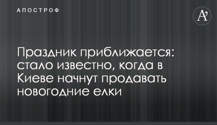 Праздник приближается: стало известно, когда в Киеве начнут продавать новогодние елки