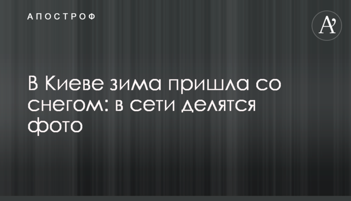 В Киеве зима пришла со снегом: в сети делятся фото