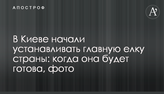 В Киеве начали устанавливать главную елку страны: когда она будет готова, фото