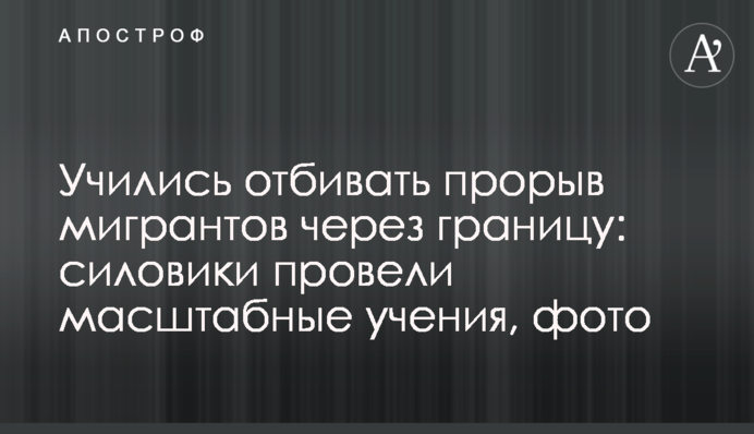 Вчилися відбивати прорив мігрантів через кордон: силовики провели масштабні навчання, фото