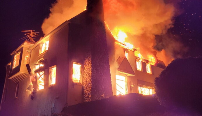 Американец сжег дом, чтобы выкурить змей: опубликованы яркие фото