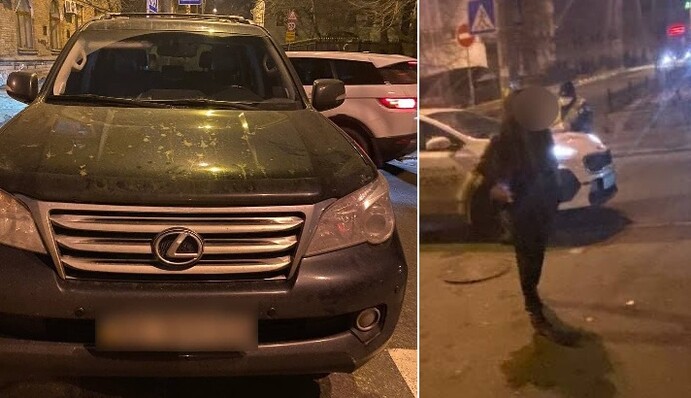 Ледве не стала другою Зайцевою: у Києві п'яна дівчина на Lexus влаштувала ДТП, фото