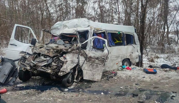 ​Загибель 13 людей під Черніговом: з'явилося відео перших хвилин після ДТП