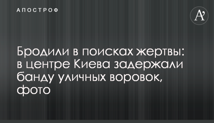 Бродили в поисках жертвы: в центре Киева задержали банду уличных воровок, фото