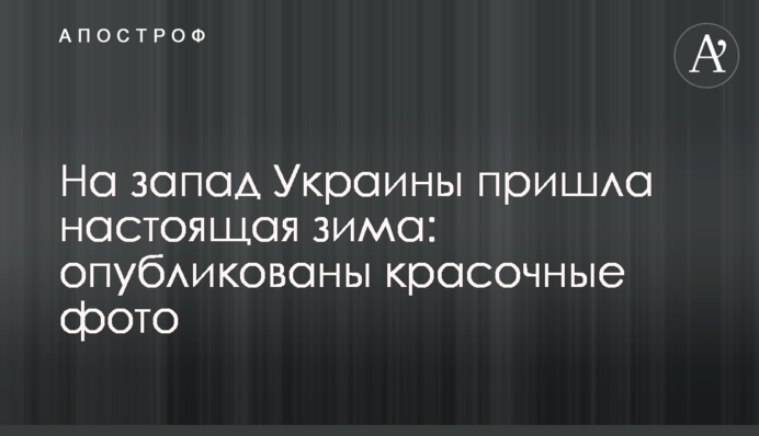 На захід України прийшла справжня зима: опубліковано яскраві фото