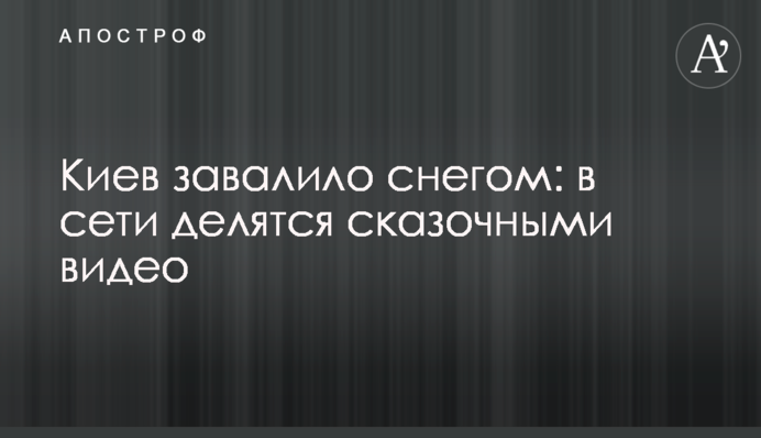 Киев завалило снегом: в сети делятся сказочными видео