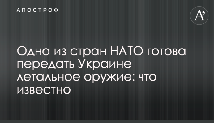 Одна з країн НАТО готова передати Україні летальну зброю: що відомо