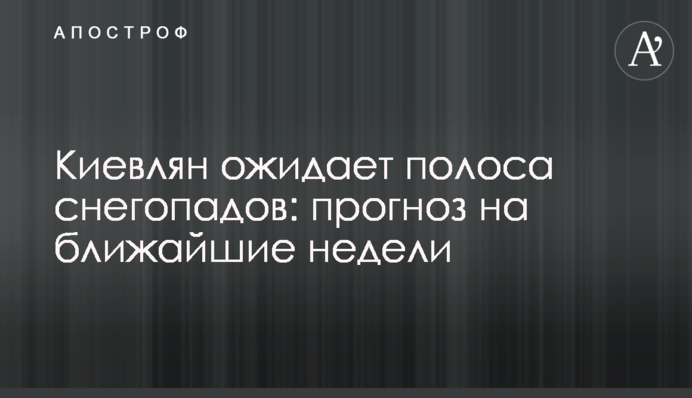 Киевлян ожидает полоса снегопадов: прогноз на ближайшие недели