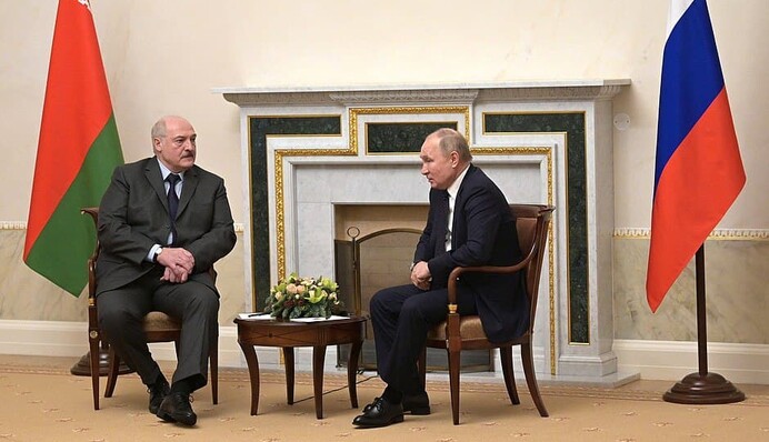 Russian President Vladimir Putin met with Alexander Lukashenko of Belarus