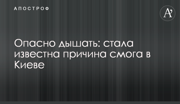 Небезпечно дихати: стала відома причина смогу у Києві