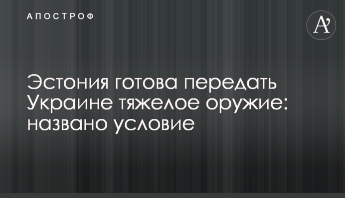 Естонія готова передати Україні важку зброю: названо умову