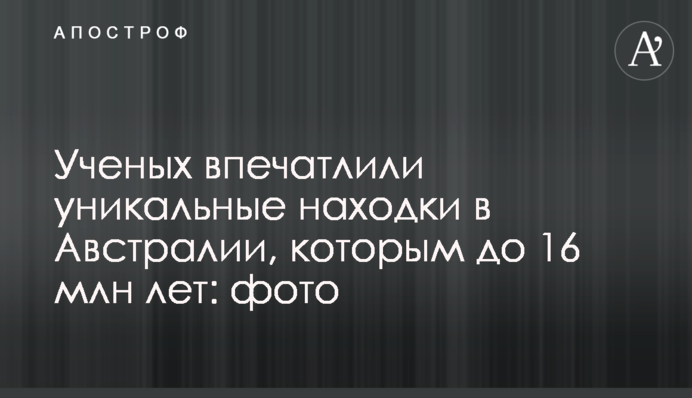 Ученых впечатлили уникальные находки в Австралии, которым до 16 млн лет: фото