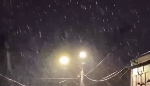 В Одесі пішов сильний снігопад: відео