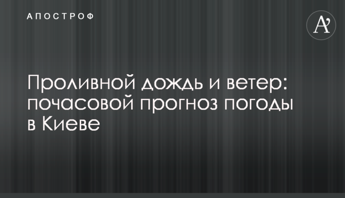 Проливной дождь и ветер: почасовой прогноз погоды в Киеве