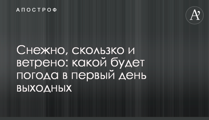 Снежно, скользко и ветрено: какой будет погода в первый день выходных