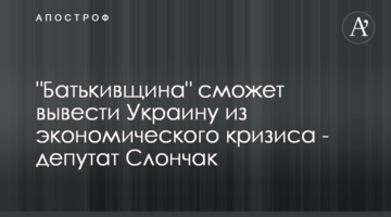 "Батьківщина" зможе вивести Україну з економічної кризи - депутат Слончак
