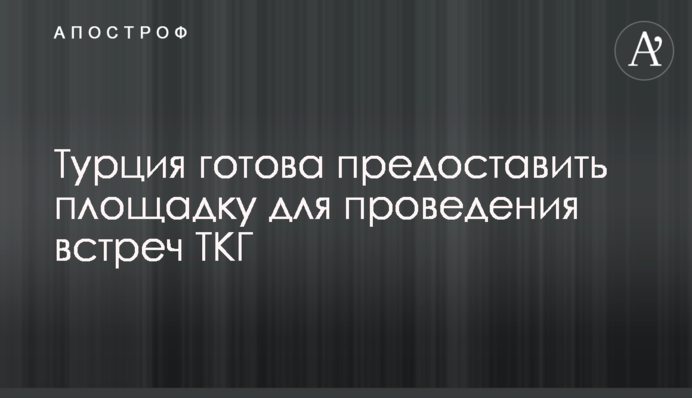 Туреччина готова надати майданчик для проведення зустрічей ТКГ
