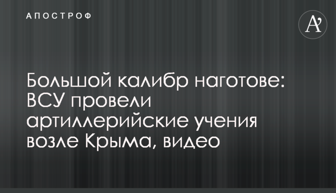 Большой калибр наготове: ВСУ провели артиллерийские учения возле Крыма, видео