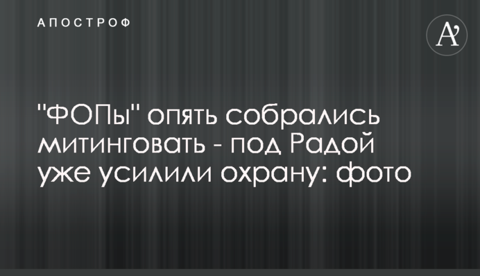 "ФОПи" знову зібралися мітингувати - під Радою вже посилили охорону: фото