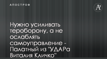 Потрібно посилювати тероборону, а не послаблювати самоврядування - Палатний з "УДАРу Віталія Кличка"