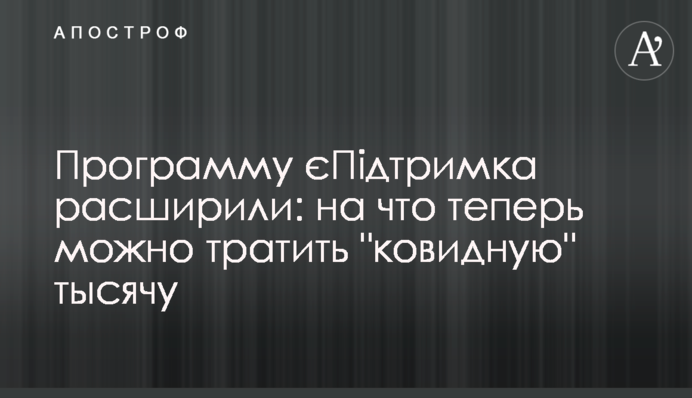 Программу єПідтримка расширили: на что теперь можно тратить 