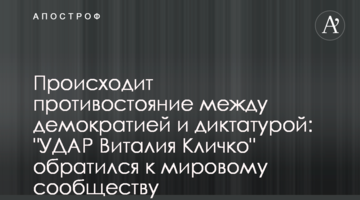 Відбувається протистояння між демократією та диктатурою: "УДАР Віталія Кличка" звернувся до світової спільноти