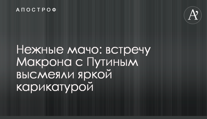 Ніжні мачо: зустріч Макрона з Путіним висміяли яскравою карикатурою