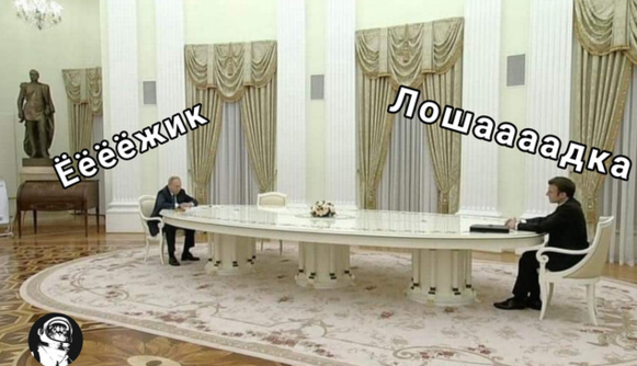 Їжачок та Конячка: нова порція фотожаб на зустріч Макрона з Путіним