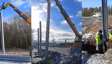 В Польше полным ходом идет строительство стены на границе с Беларусью: фото, видео