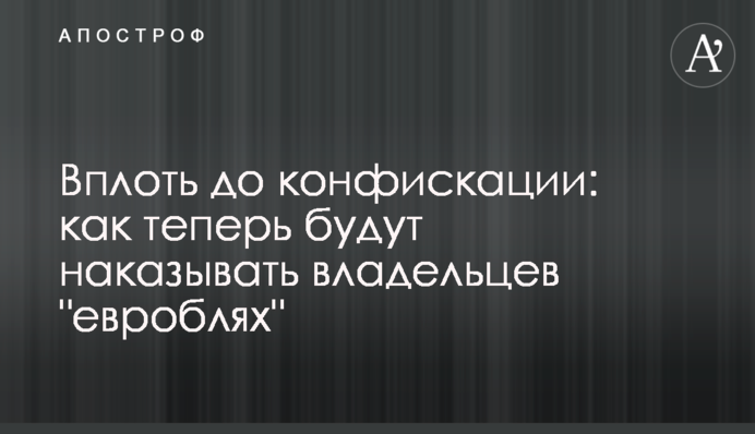 Аж до конфіскації: як тепер каратимуть власників 