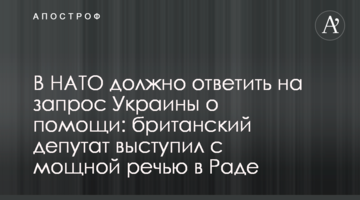 В НАТО должны ответить на запрос Украины о помощи: британский депутат выступил с мощной речью в Раде