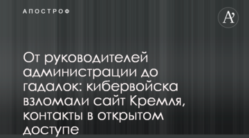 Від керівників адміністрації до ворожок: кібервійська зламали сайт Кремля, контакти у відкритому доступі