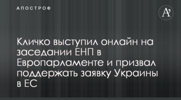 Кличко виступив онлайн на засідання ЄНП в Європарламенті і закликав підтримати заявку України в ЄС
