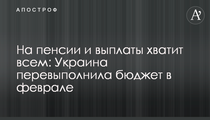 На пенсии и выплаты хватит всем: Украина перевыполнила бюджет в феврале