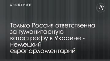 Лише Росія відповідальна за гуманітарну катастрофу в Україні - німецький європарламентар