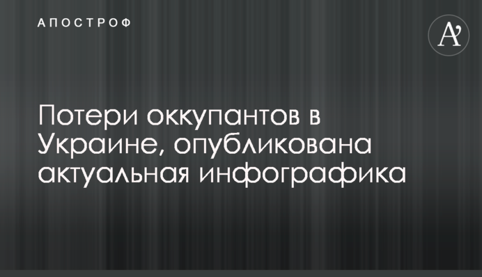 Втрати окупантів в Україні, опубліковано актуальну інфографіку