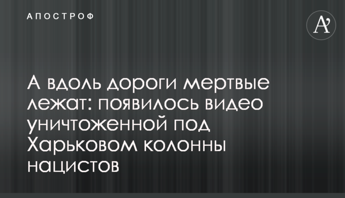 А вдоль дороги мертвые лежат: появилось видео уничтоженной под Харьковом колонны нацистов