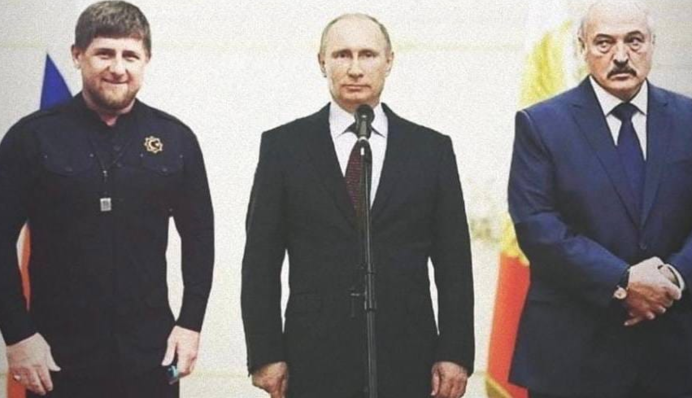 Три дебіла - це сила: у мережі влучно висміяли Путіна, Лукашенка та Кадирова
