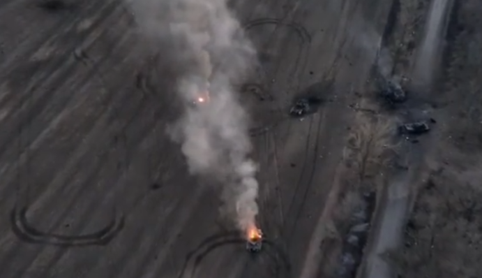 Горіть у пеклі, окупанти! ЗСУ показали нове відео ударів, зняте з висоти