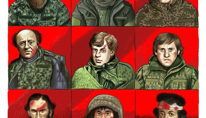 Толстой и Высоцкий на войне: необычные портреты российских классиков стали хитом сети